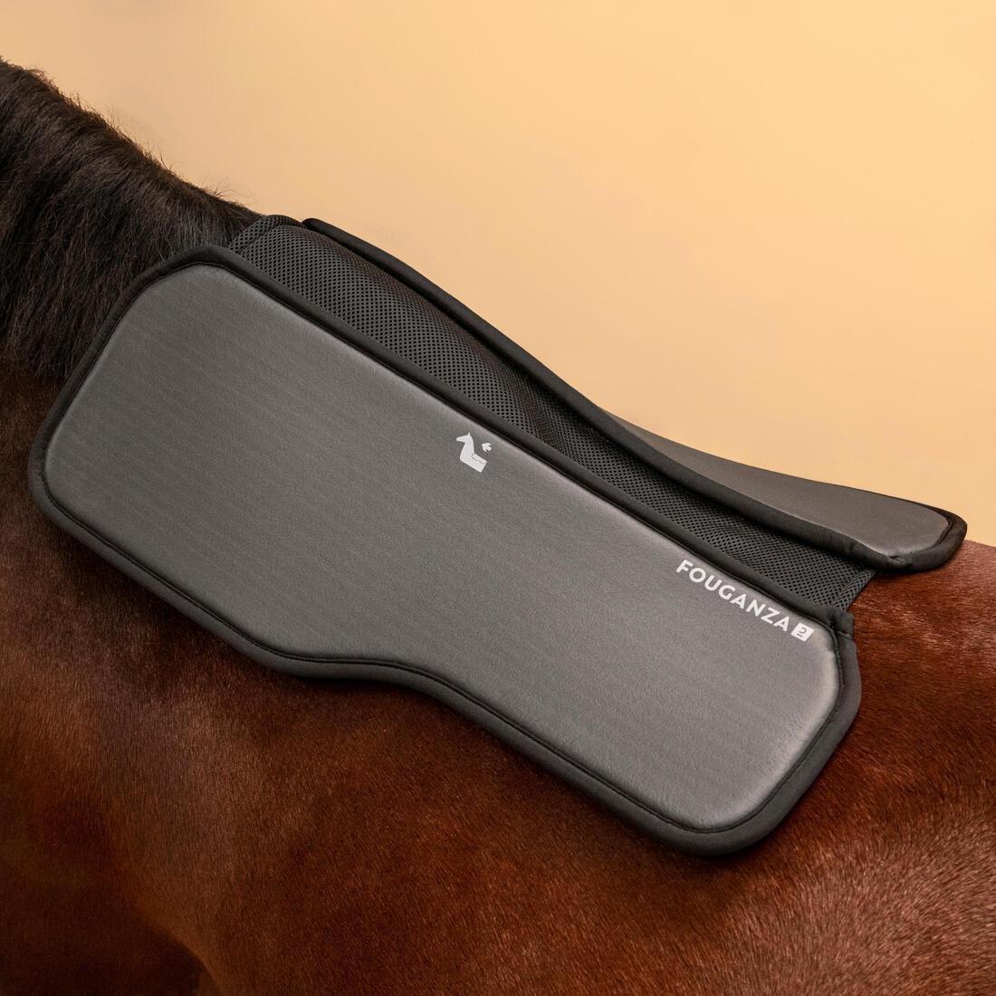 BLACK Horse Riding Foam Saddle Pad For Horse and Pony 100 - Black, 5401_000, large image number 2