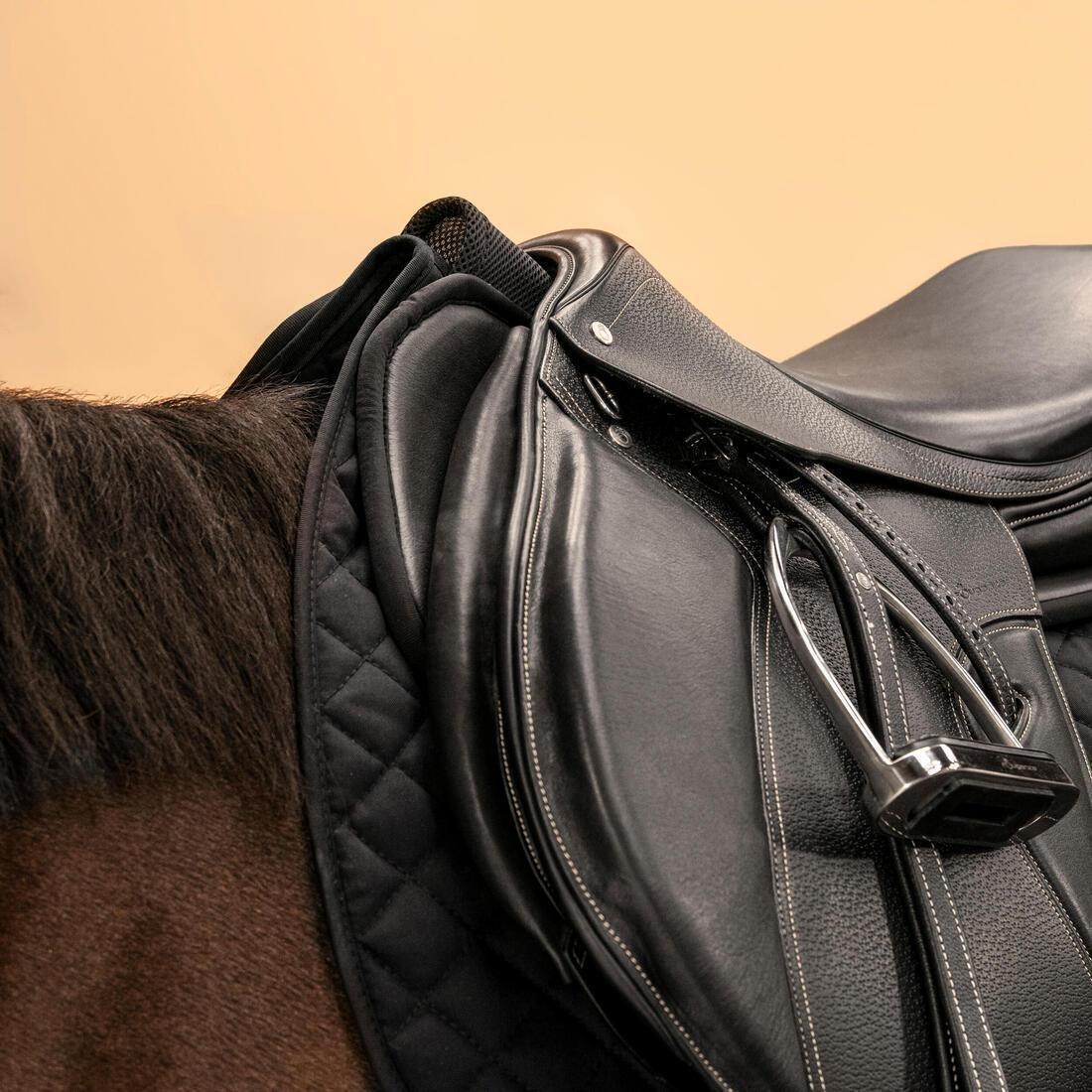 BLACK Horse Riding Foam Saddle Pad For Horse and Pony 100 - Black, 5401_000, large image number 3