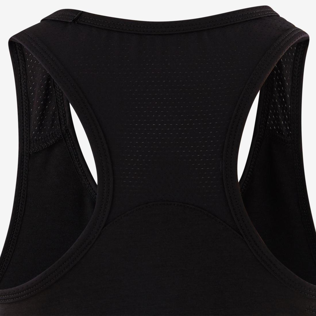 Girls Breathable Gym Tank Top 500 Print, Navy Blue, No Color, large image number 9