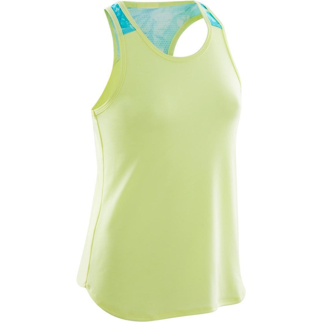 Girls Breathable Gym Tank Top 500 Print, Navy Blue, No Color, large image number 11