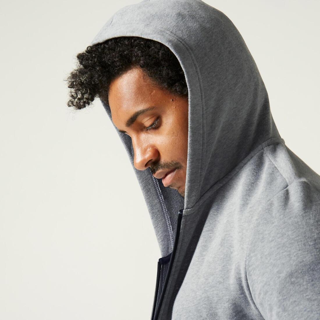 IRON GREY Men's Zip-Up Fitness Hoodie 100, , large image number 3