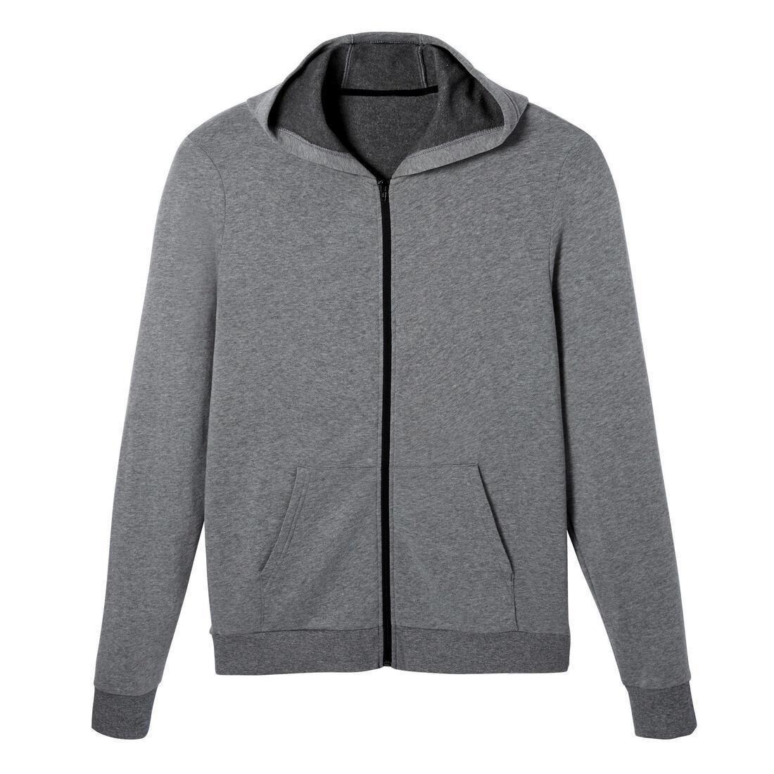 IRON GREY Men's Zip-Up Fitness Hoodie 100, No Color, large image number 6