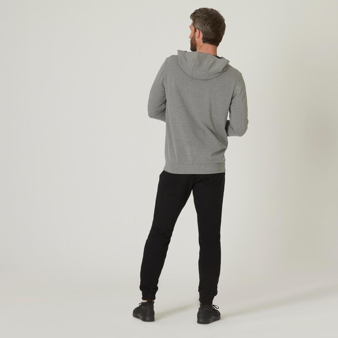 Lightweight Zippered Fitness Hoodie, Pewter, , large image number 1