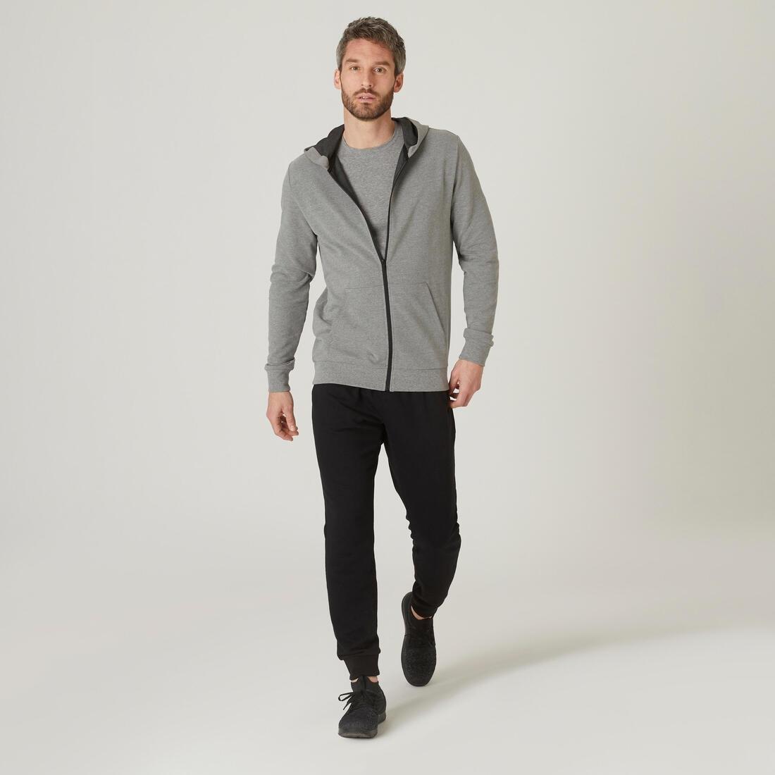 Lightweight Zippered Fitness Hoodie, Pewter, , large image number 2
