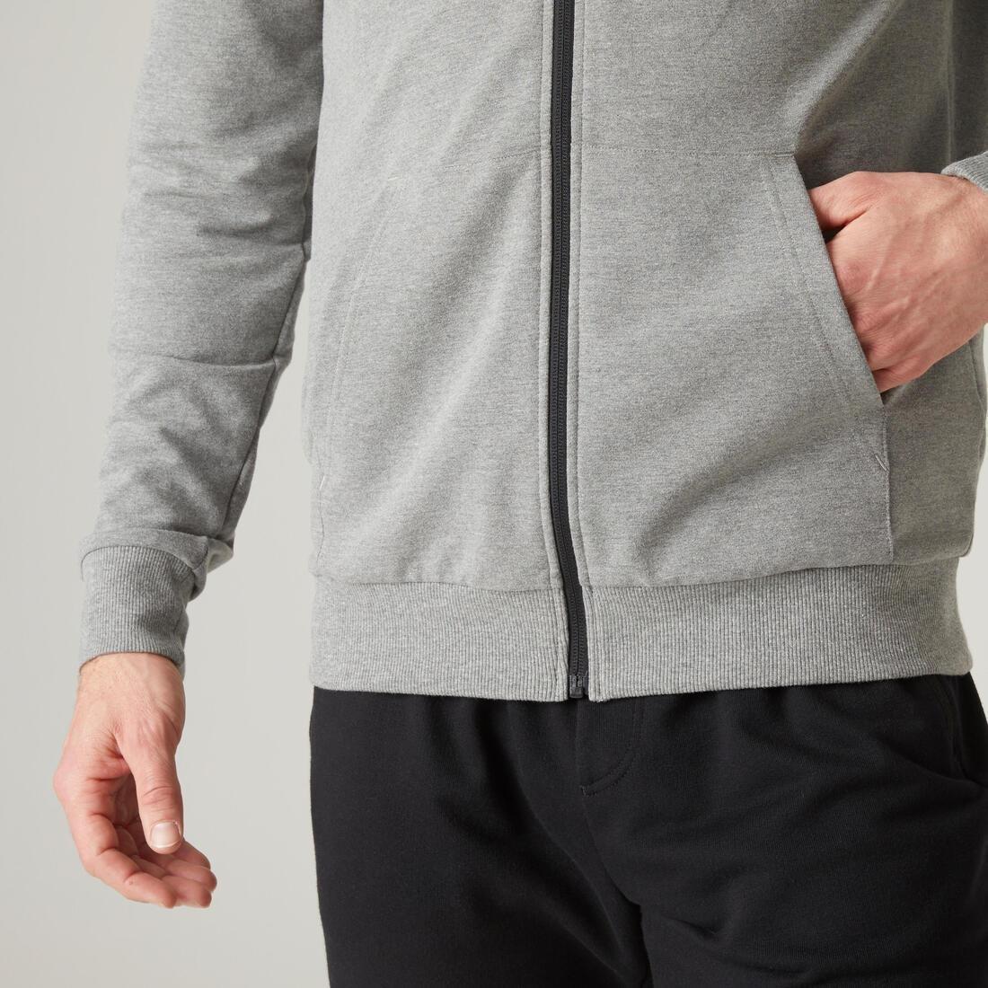 Lightweight Zippered Fitness Hoodie, Pewter, , large image number 4