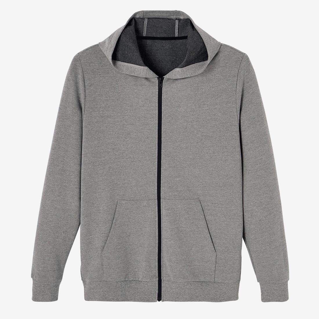 Lightweight Zippered Fitness Hoodie, Pewter, , large image number 5