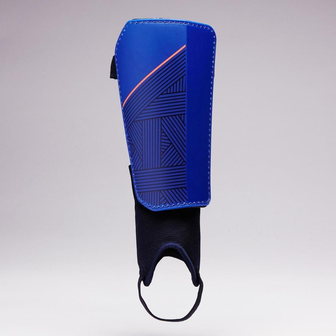 Kids Football Shin Pads F140, Black, No Color, large image number 6