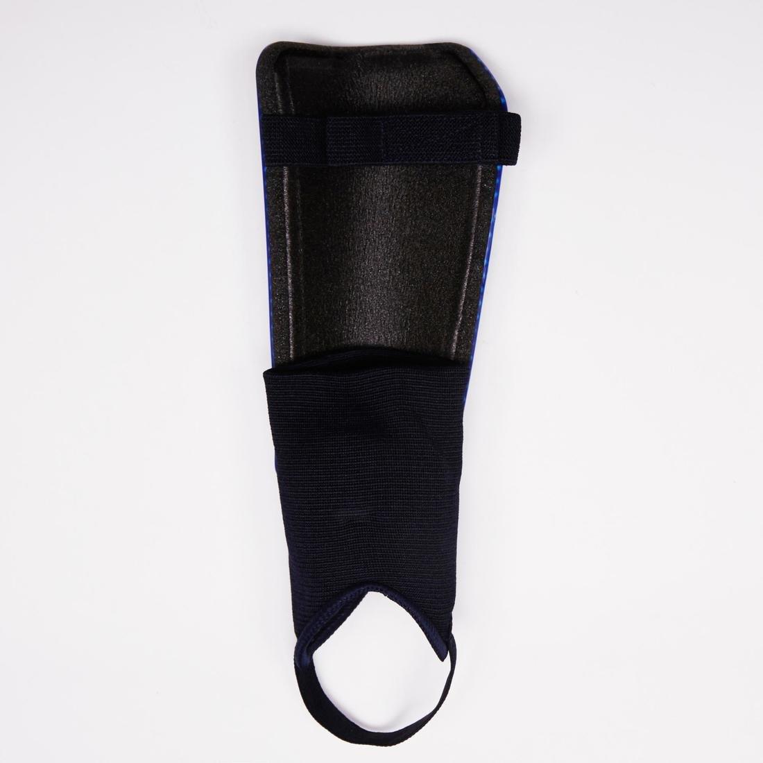 Kids Football Shin Pads F140, Black, No Color, large image number 7