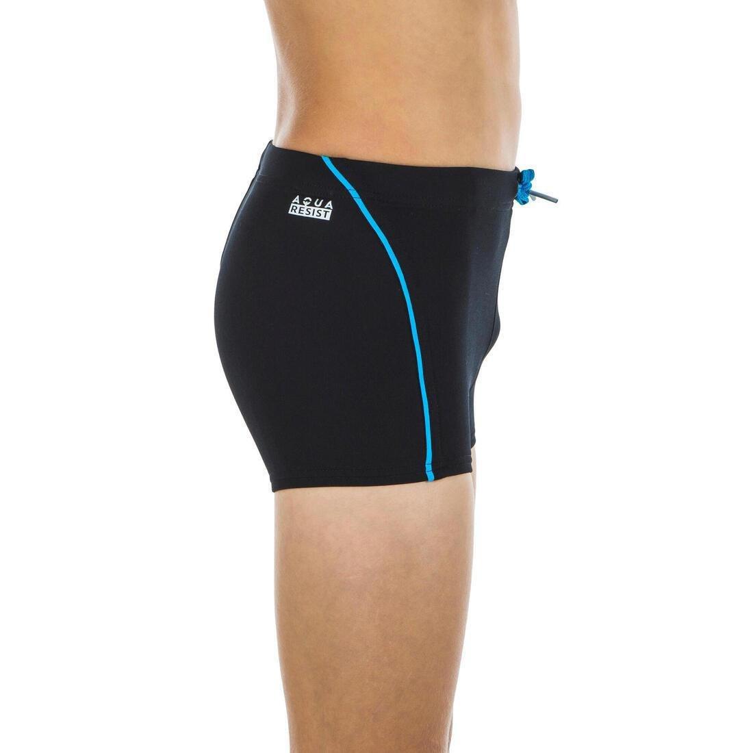 Boys' Swimming Boxer 100 Plus, Black, No Color, medium