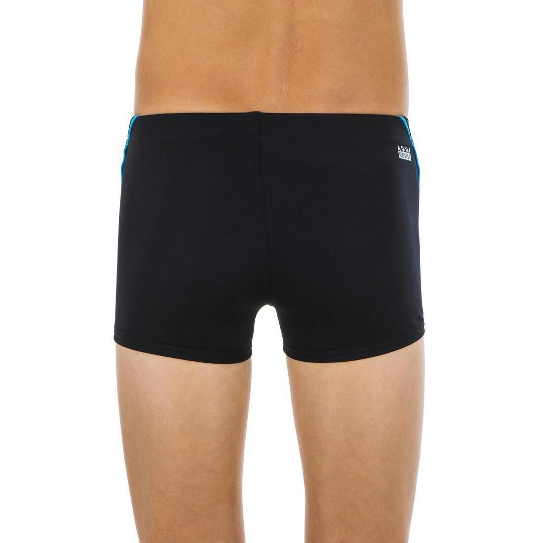 Boys' Swimming Boxer 100 Plus, Black, No Color, medium