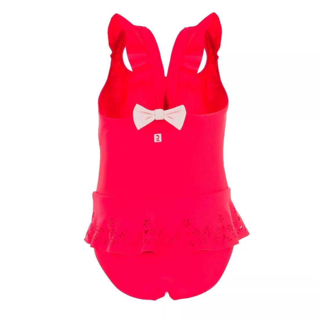 FLUO ULTRA PINK Baby Girls' 1-Piece Miniskirt Swimsuit, , large image number 1