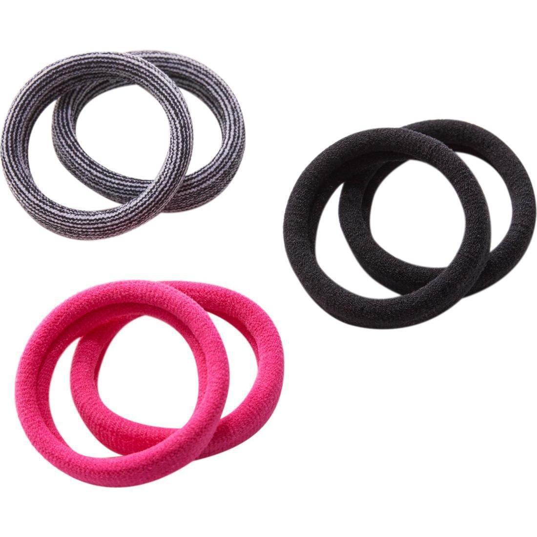 Women's Fitness Cardio Training Hair Scrunchy, Black, No Color, large image number 3