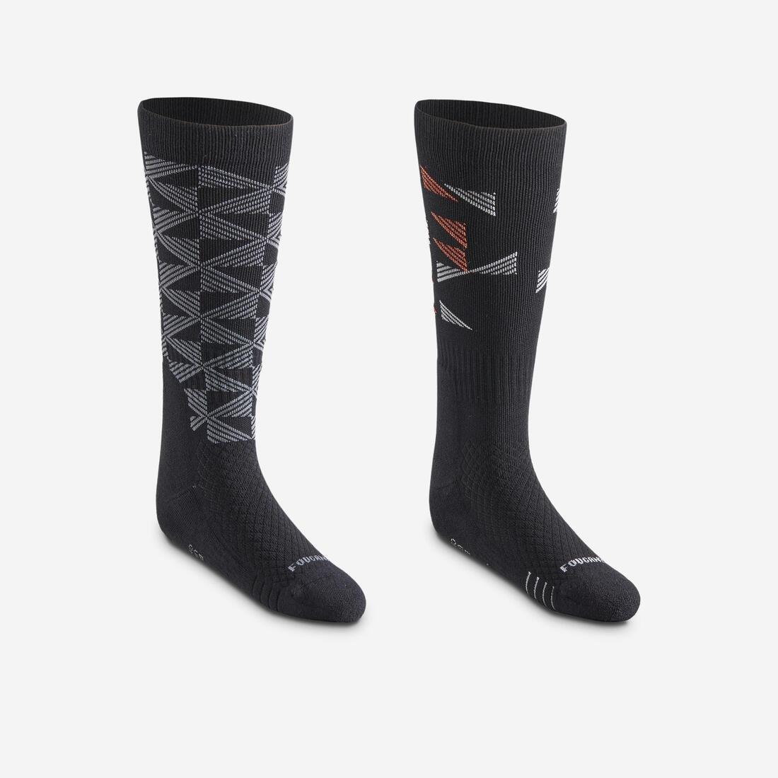 Unisex Horse Riding Socks - 500 Twin-Pack, Black, No Color, large image number 0