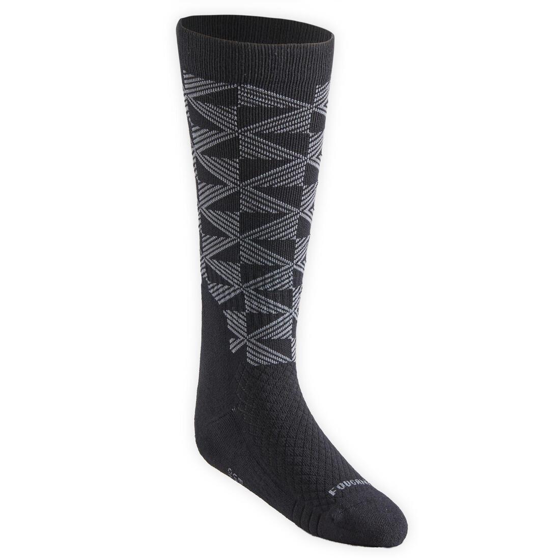 Unisex Horse Riding Socks - 500 Twin-Pack, Black, No Color, large image number 1