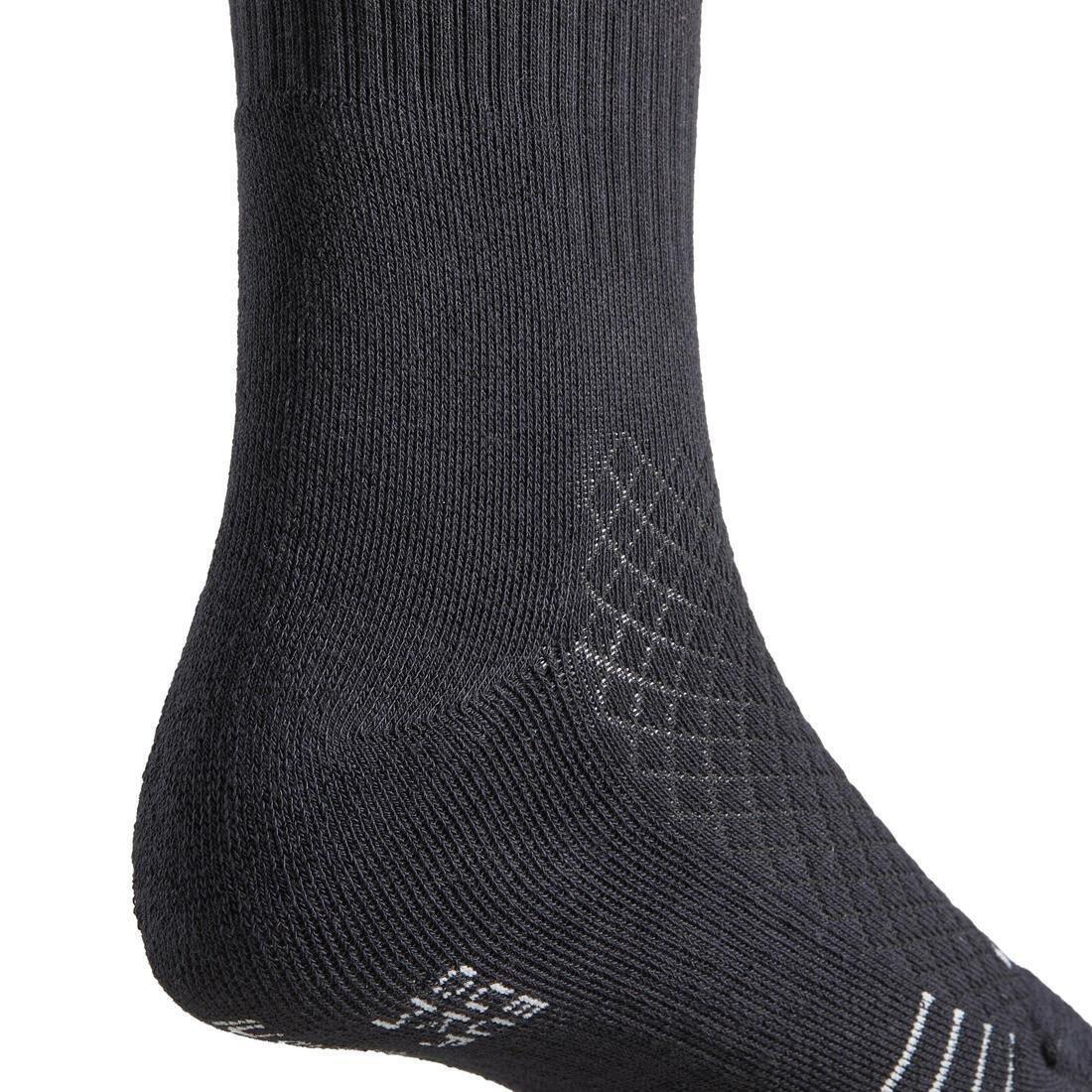 Unisex Horse Riding Socks - 500 Twin-Pack, Black, No Color, large image number 3