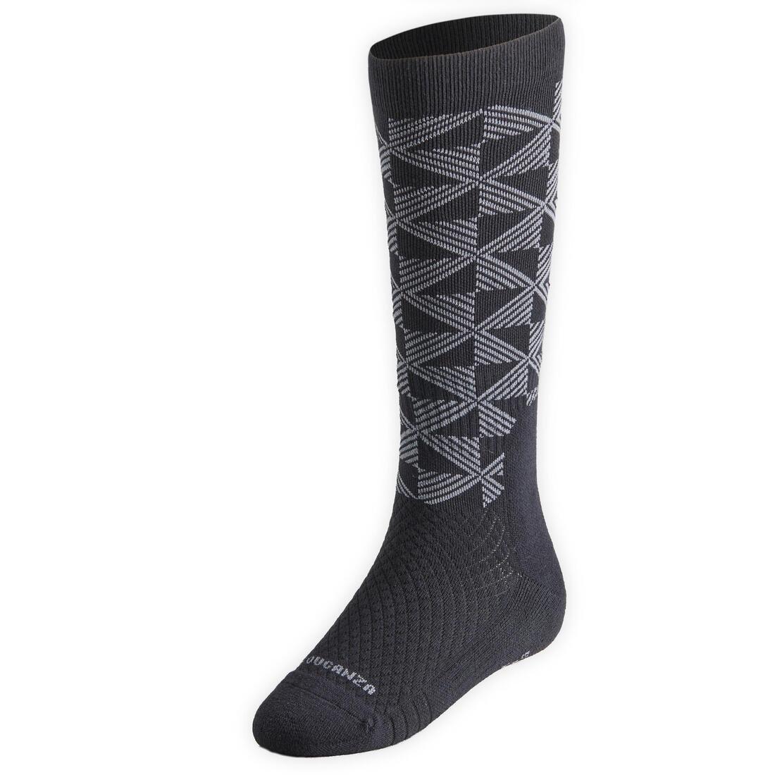Unisex Horse Riding Socks - 500 Twin-Pack, Black, No Color, large image number 5