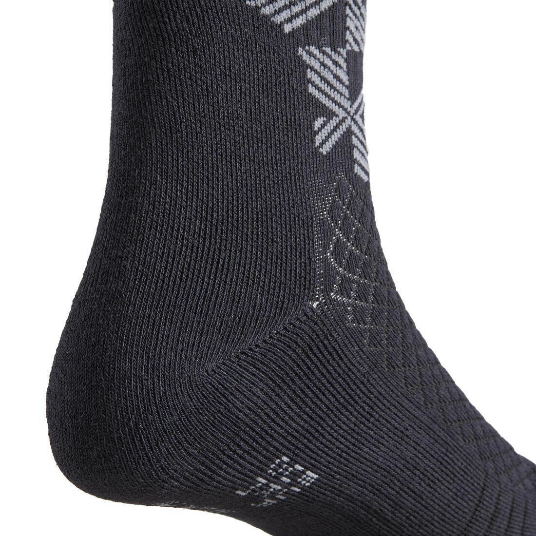 Unisex Horse Riding Socks - 500 Twin-Pack, Black, No Color, large image number 6