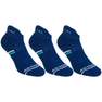 ARTENGO - R500LowSports Socks Tri-Pack, Grey Blue