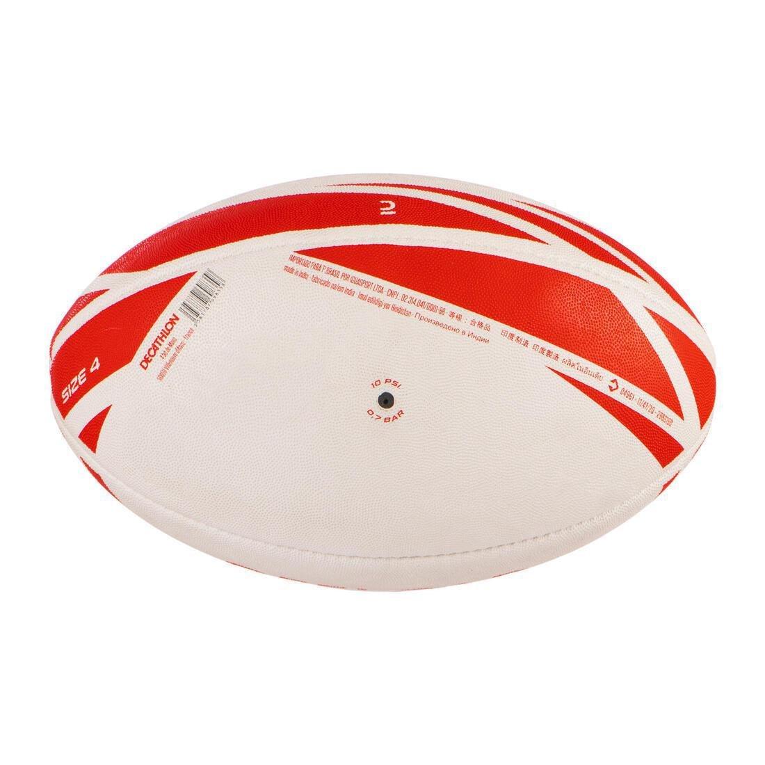R300 4 Rugby Ball-White, No Color, large image number 3
