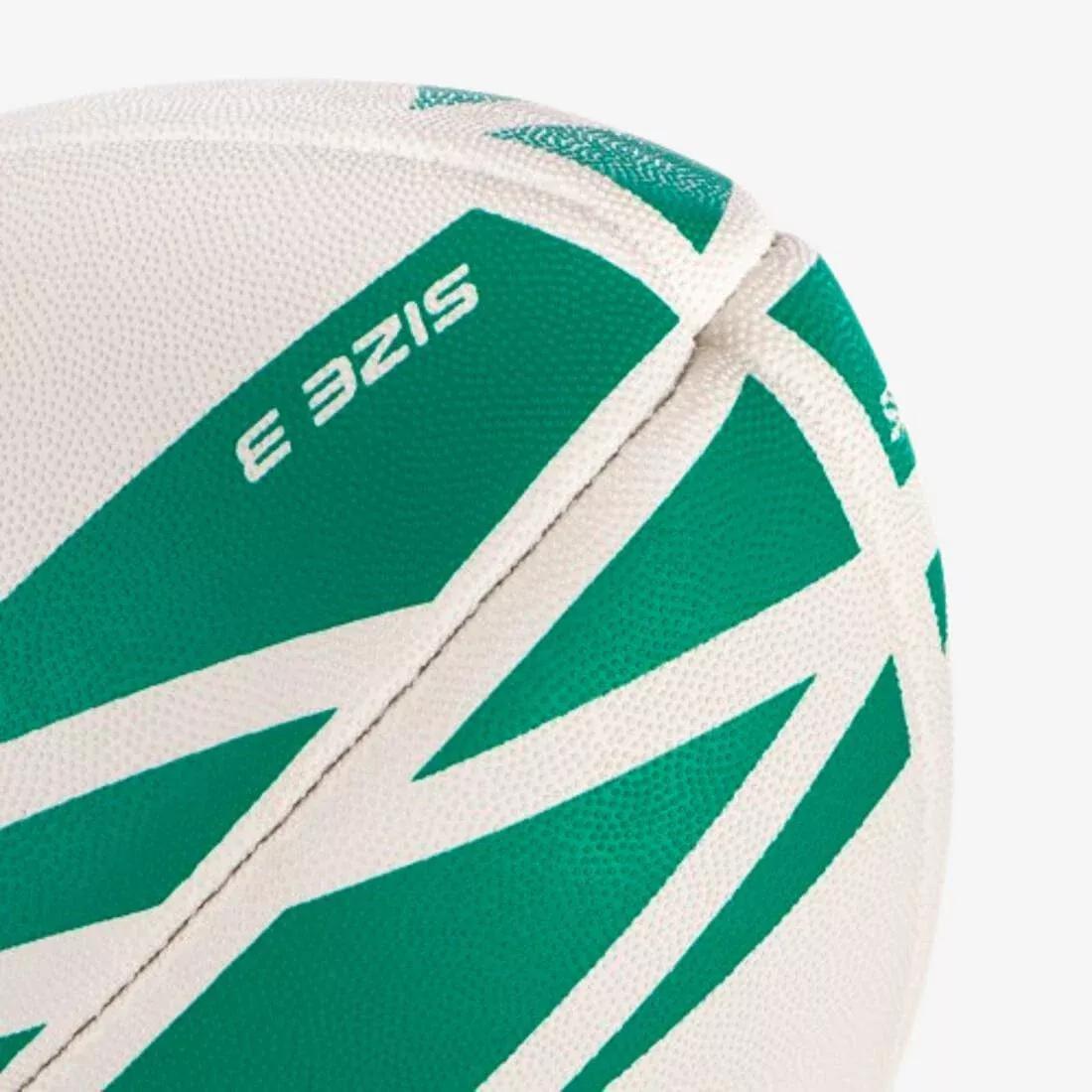 Size 3 Rugby Training Ball - R100, Green, No Color, large image number 2