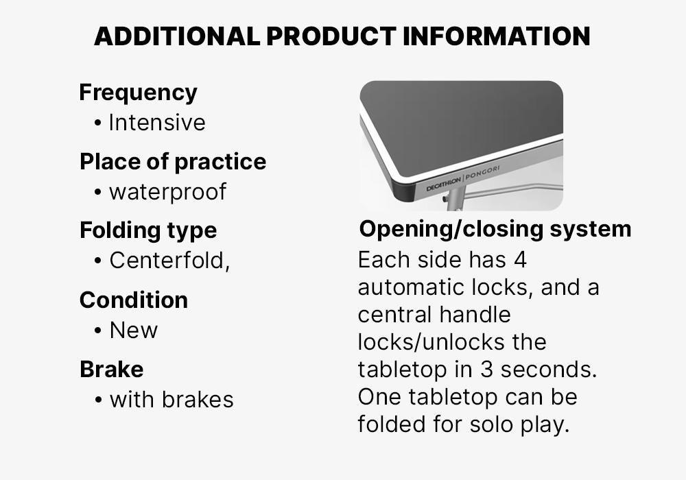 Outdoor Table Tennis Table - Ppt 900.2, Grey, No Color, large image number 7