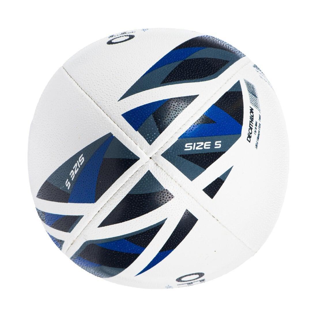 Rugby Ball R500 Match, White, No Color, large image number 5