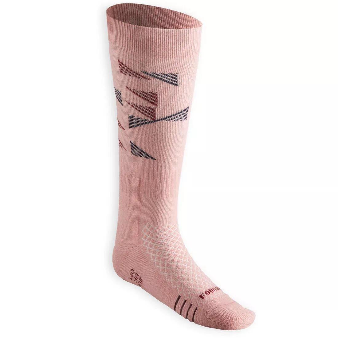 PINK Kids' Riding Socks SKS 500 - Navy/Midnight Print, No Color, large image number 1