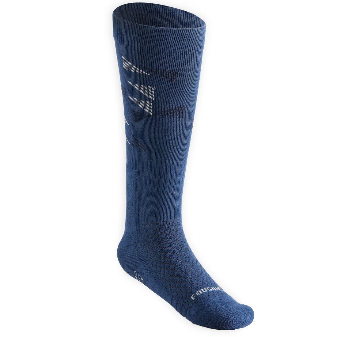 FOUGANZA - Kids Riding Socks - Sks 500 , Blue