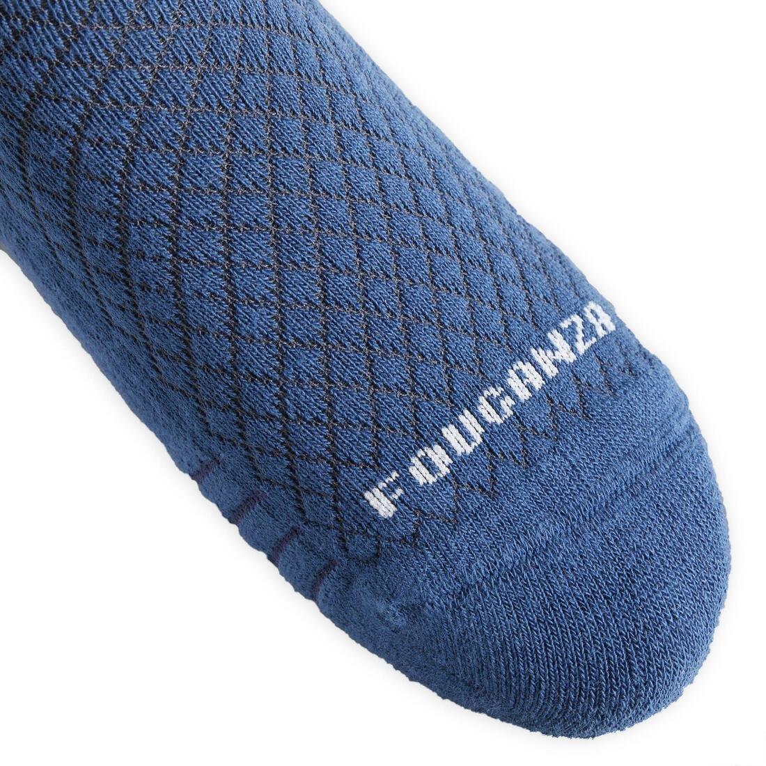 FOUGANZA - Kids Riding Socks - Sks 500 , Blue