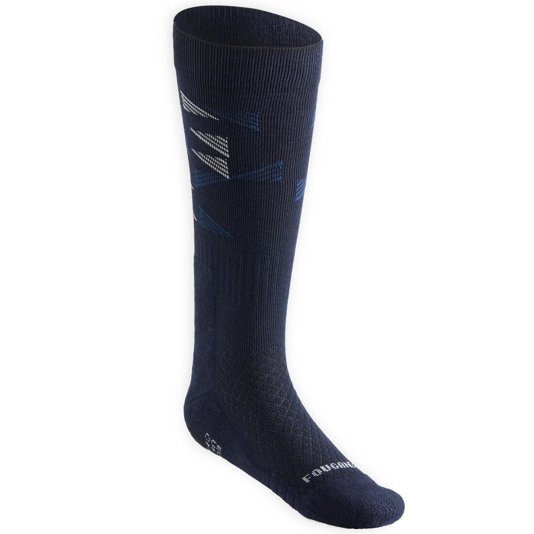 FOUGANZA - Kids Riding Socks - Sks 500 , Blue