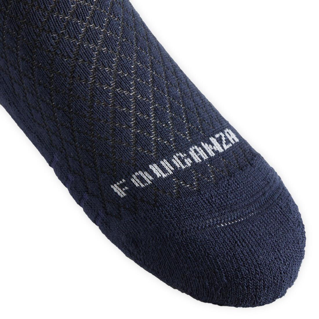 FOUGANZA - Kids Riding Socks - Sks 500 , Blue