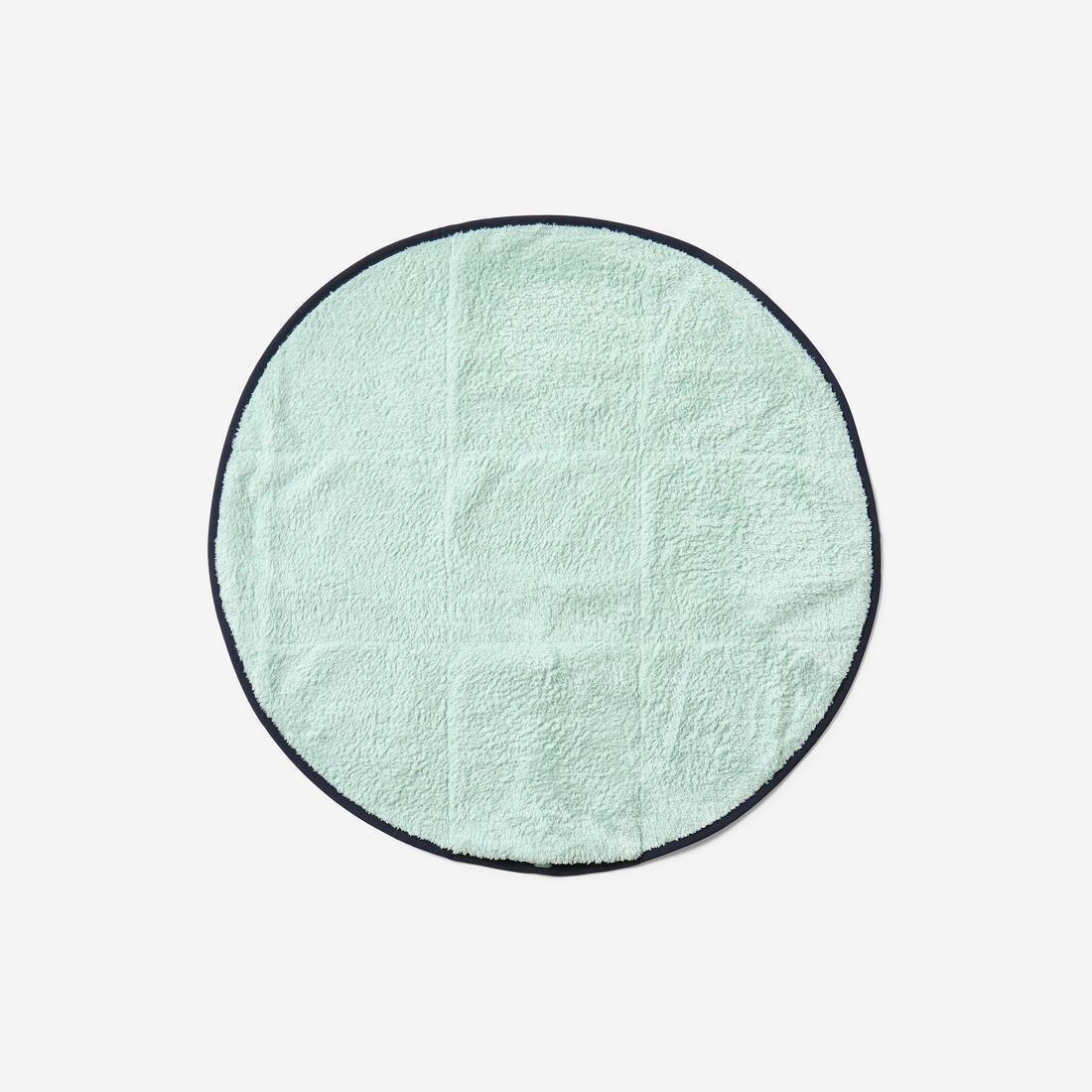 Microfibre Foot Towel Double-Sided Soft Diameter 60 cm, Black, No Color, large image number 0