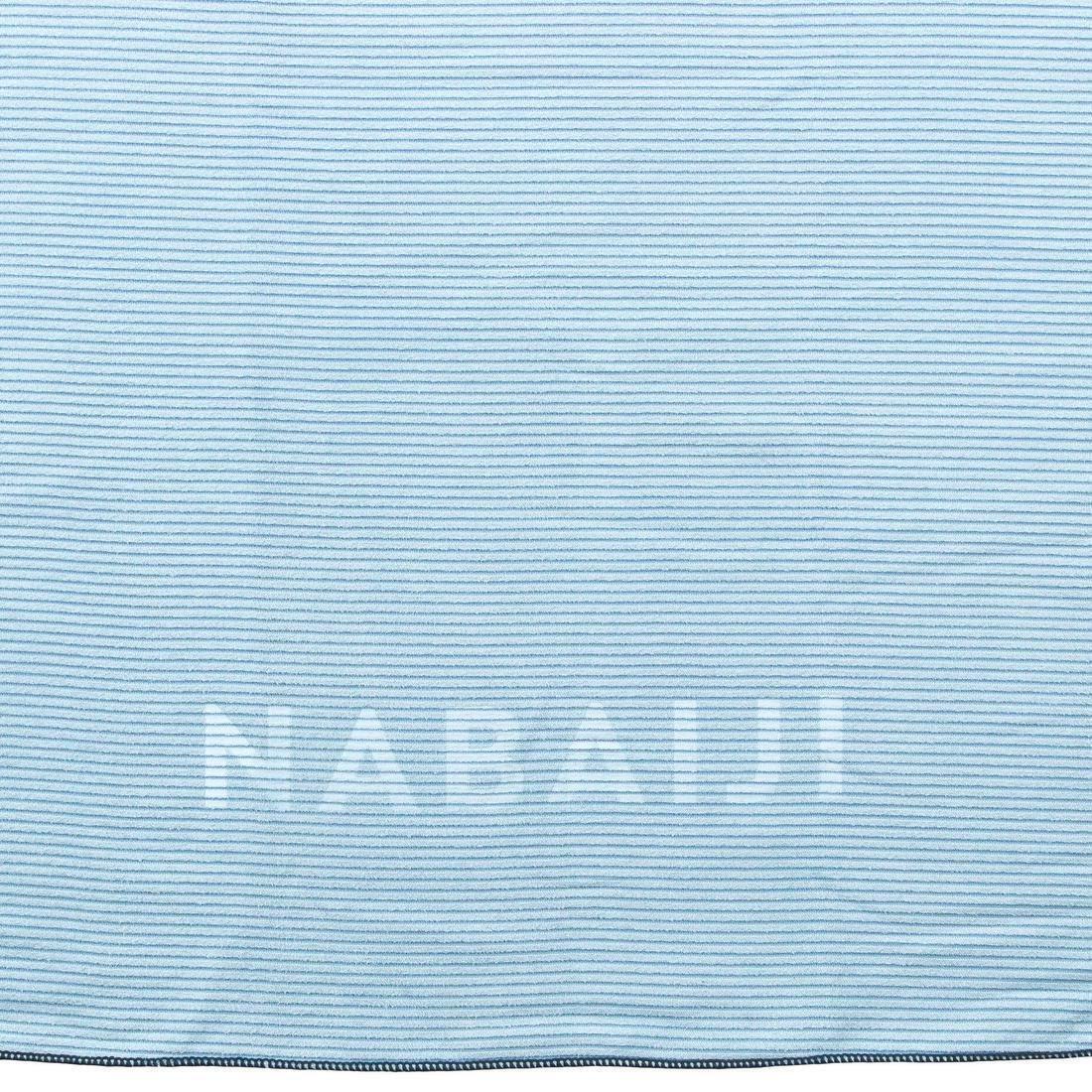 Swimming Microfibre Towel, Striped, Teal Green, No Color, large image number 5