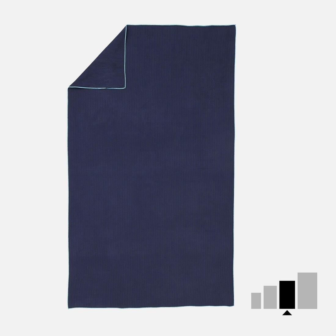 Swimming Microfibre Towel, Striped, Teal Green, No Color, large image number 8