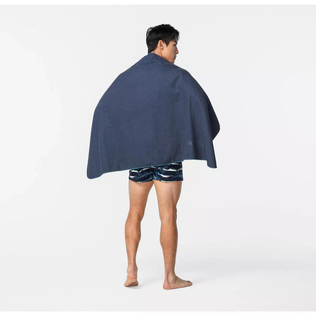 Swimming Microfibre Towel, Striped, Teal Green, No Color, large image number 12
