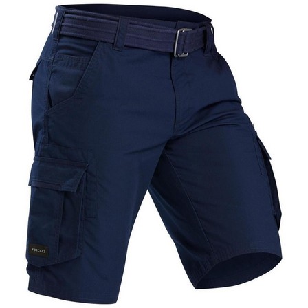 FORCLAZ - Men's Travel Trekking Cargo Shorts - TRAVEL 100, Asphalt blue