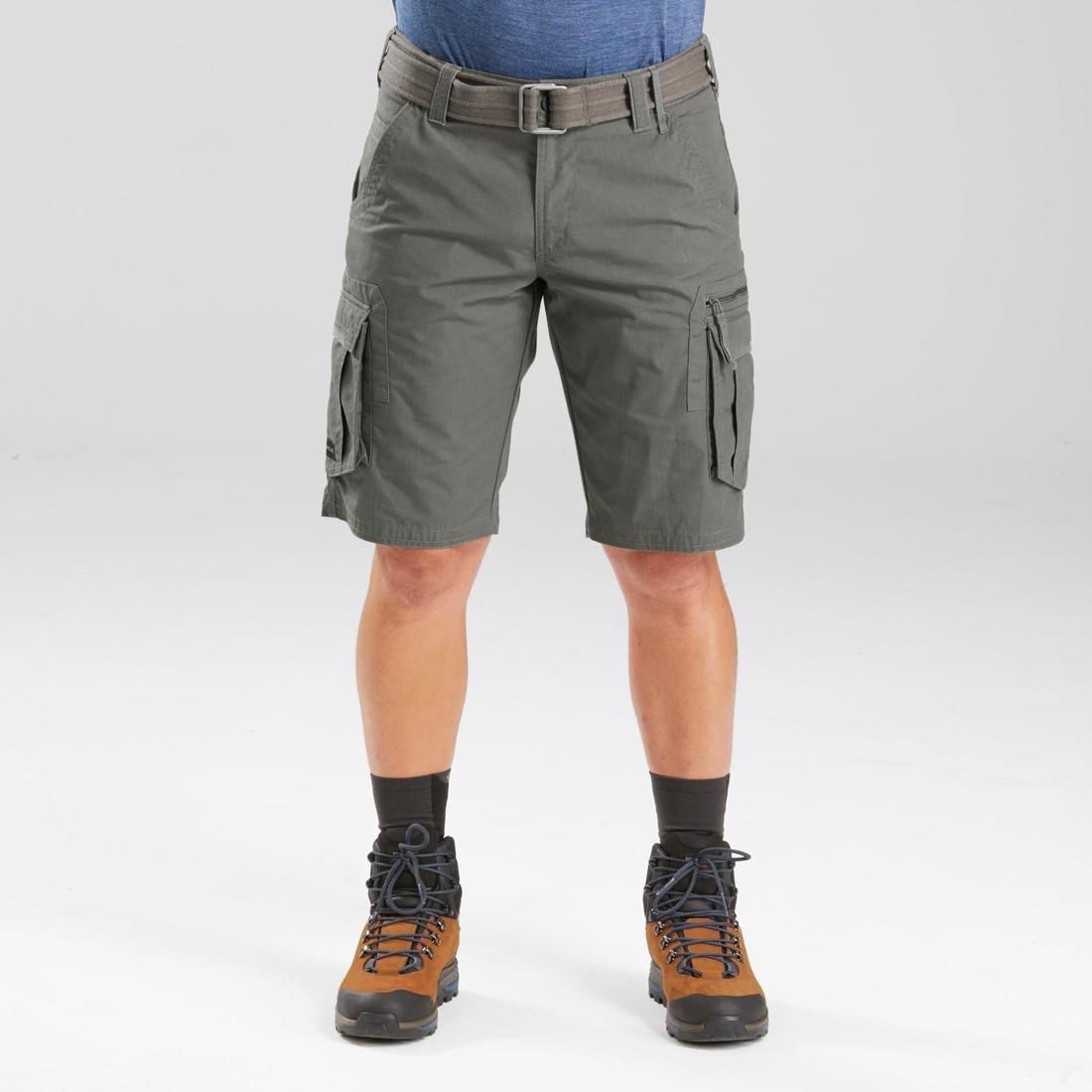 Mens Travel Trekking Cargo Shorts Travel100 , Khaki Brown, , large image number 2