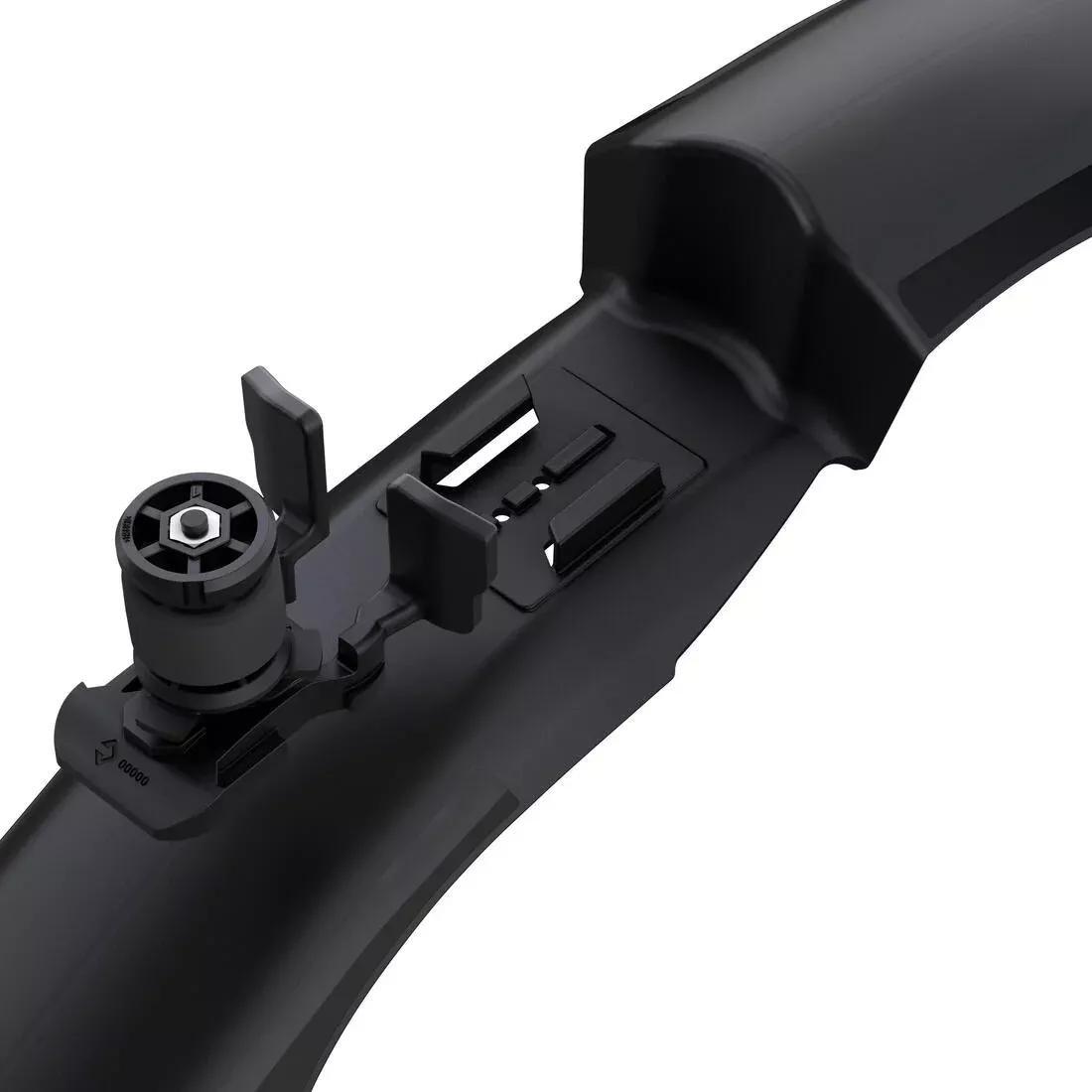 26-27.5-29 Mountain Bike Rigid Front & Rear Mudguard Kit, Black, No Color, large image number 4