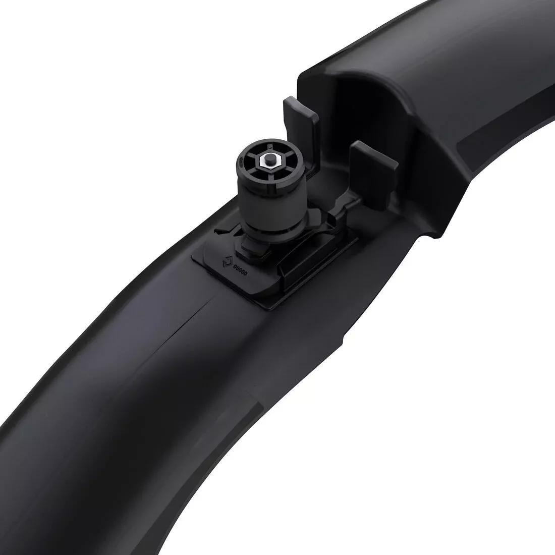 26-27.5-29 Mountain Bike Rigid Front & Rear Mudguard Kit, Black, No Color, large image number 5