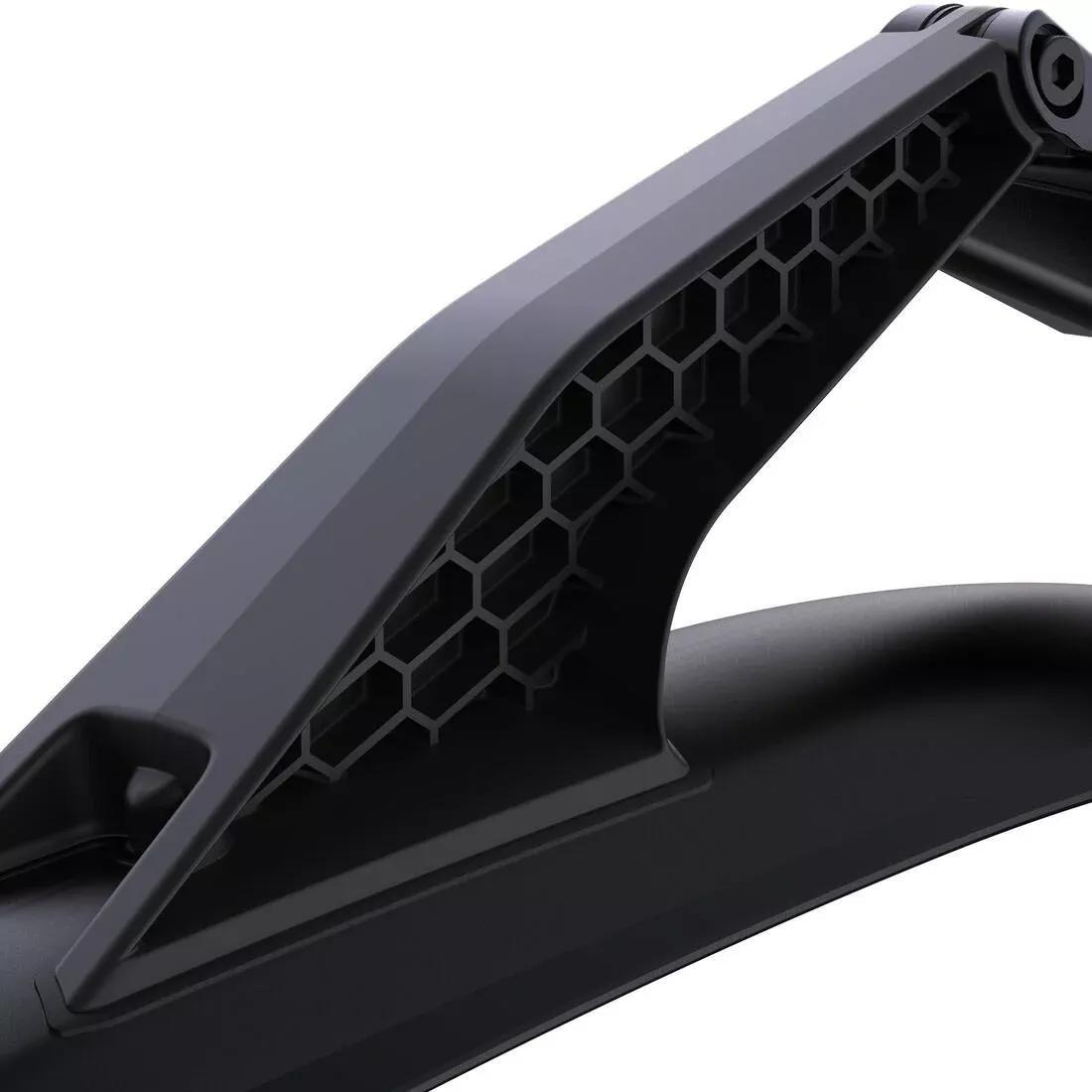 26-27.5-29 Mountain Bike Rigid Front & Rear Mudguard Kit, Black, No Color, large image number 7