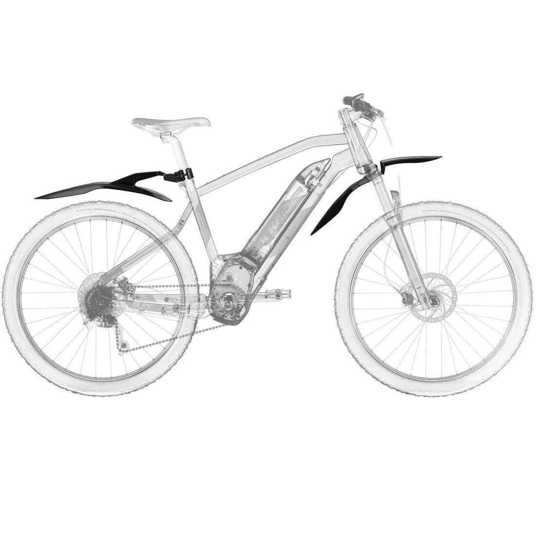 26-27.5-29 Mountain Bike Rigid Front & Rear Mudguard Kit, Black, No Color, large image number 10