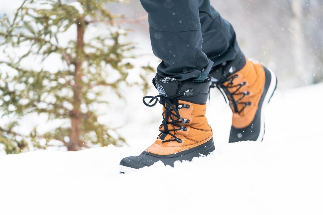 BLACK Men's Warm Waterproof Snow Hiking Boots  - SH500 X- WARM - Lace, No Color, large image number 6