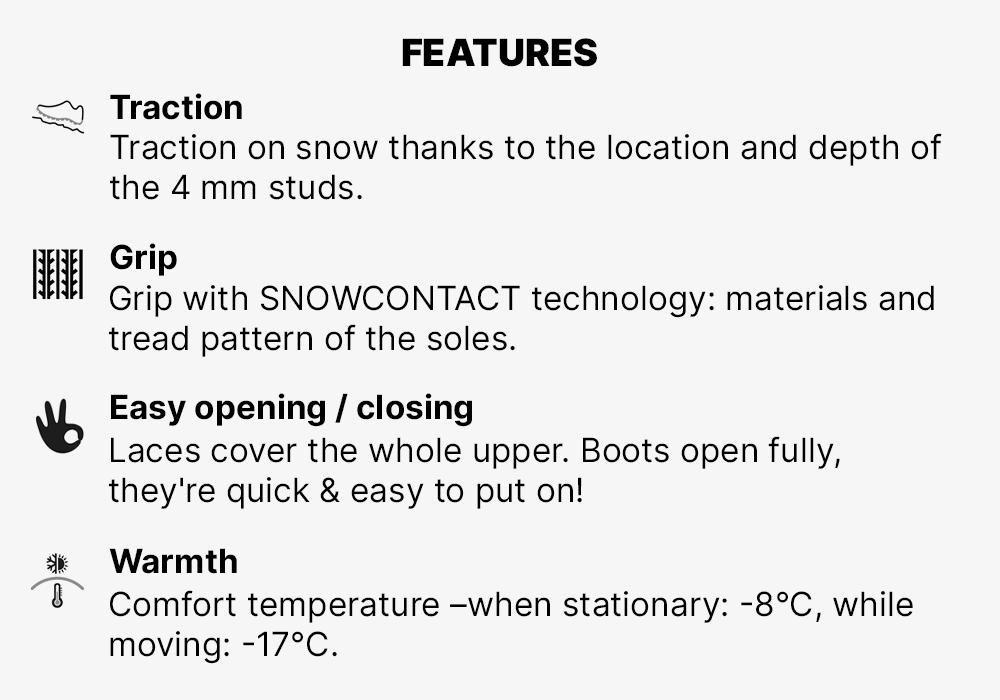 BLACK Men's Warm Waterproof Snow Hiking Boots  - SH500 X- WARM - Lace, No Color, large image number 9