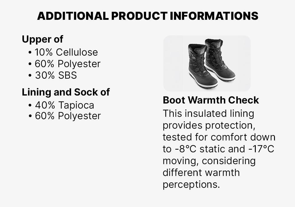 BLACK Men's Warm Waterproof Snow Hiking Boots  - SH500 X- WARM - Lace, No Color, large image number 10