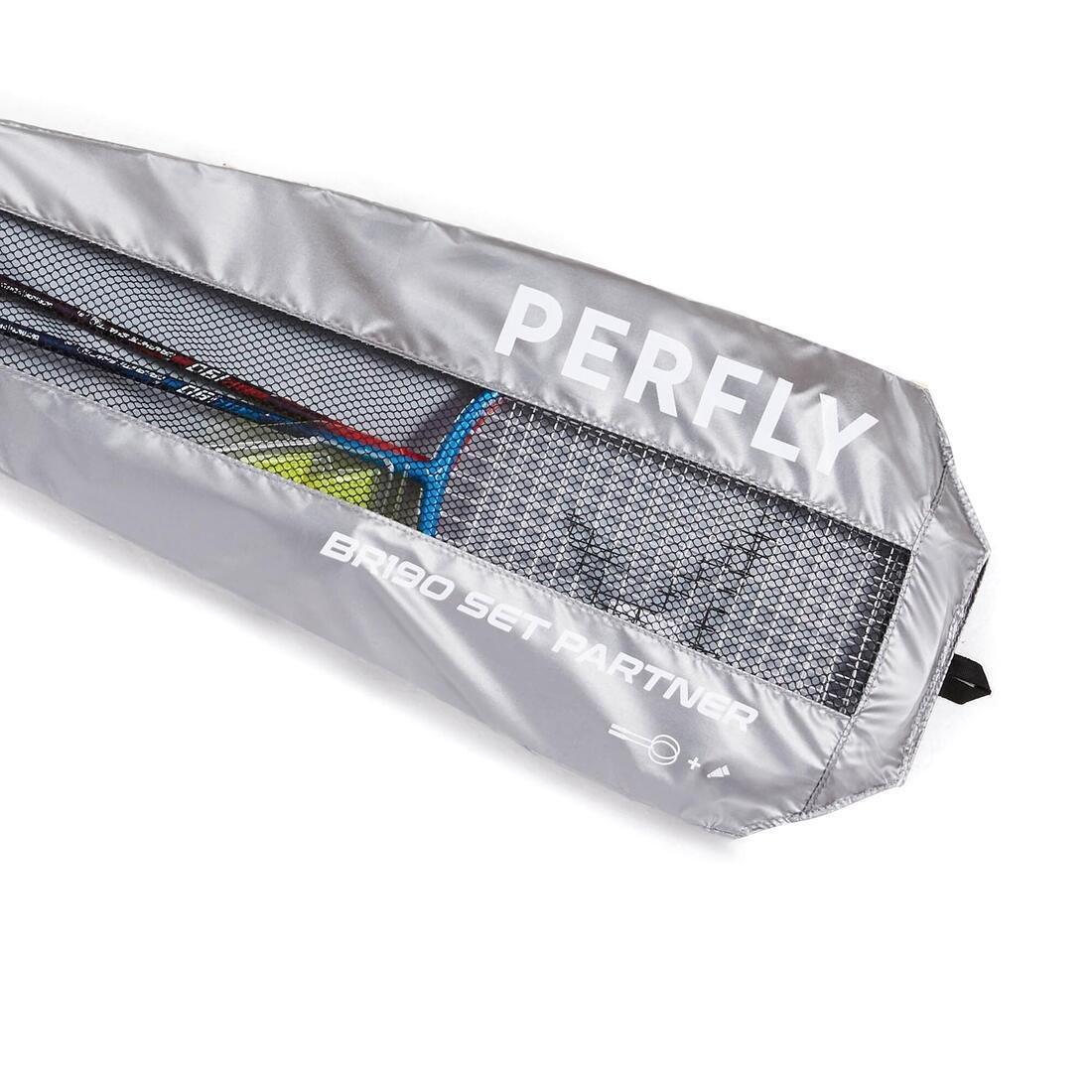 DEFAULT ADULT BADMINTON RACKET BR 190 SET PARTNER  BLUE PURPLE, No Color, large image number 2