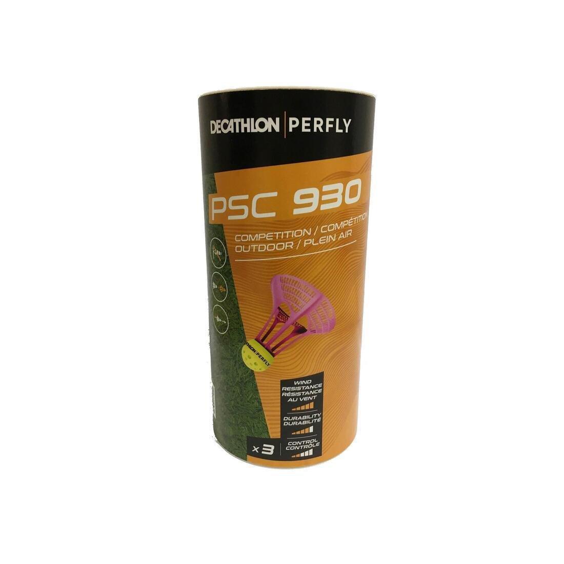 Air Badminton Outdoor Shuttlecock - Psc 930 Airshuttle V2 Tri-Pack, Orange, No Color, medium