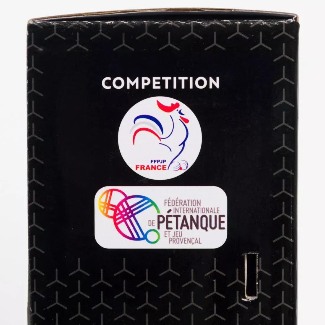 3 Upsilon+ Soft Competition Petanque Boules, Black, No Color, large image number 4