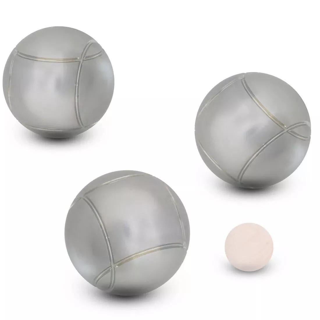 Smooth Recreational Petanque Boules 100 Tri-Pack, No Color, large image number 8