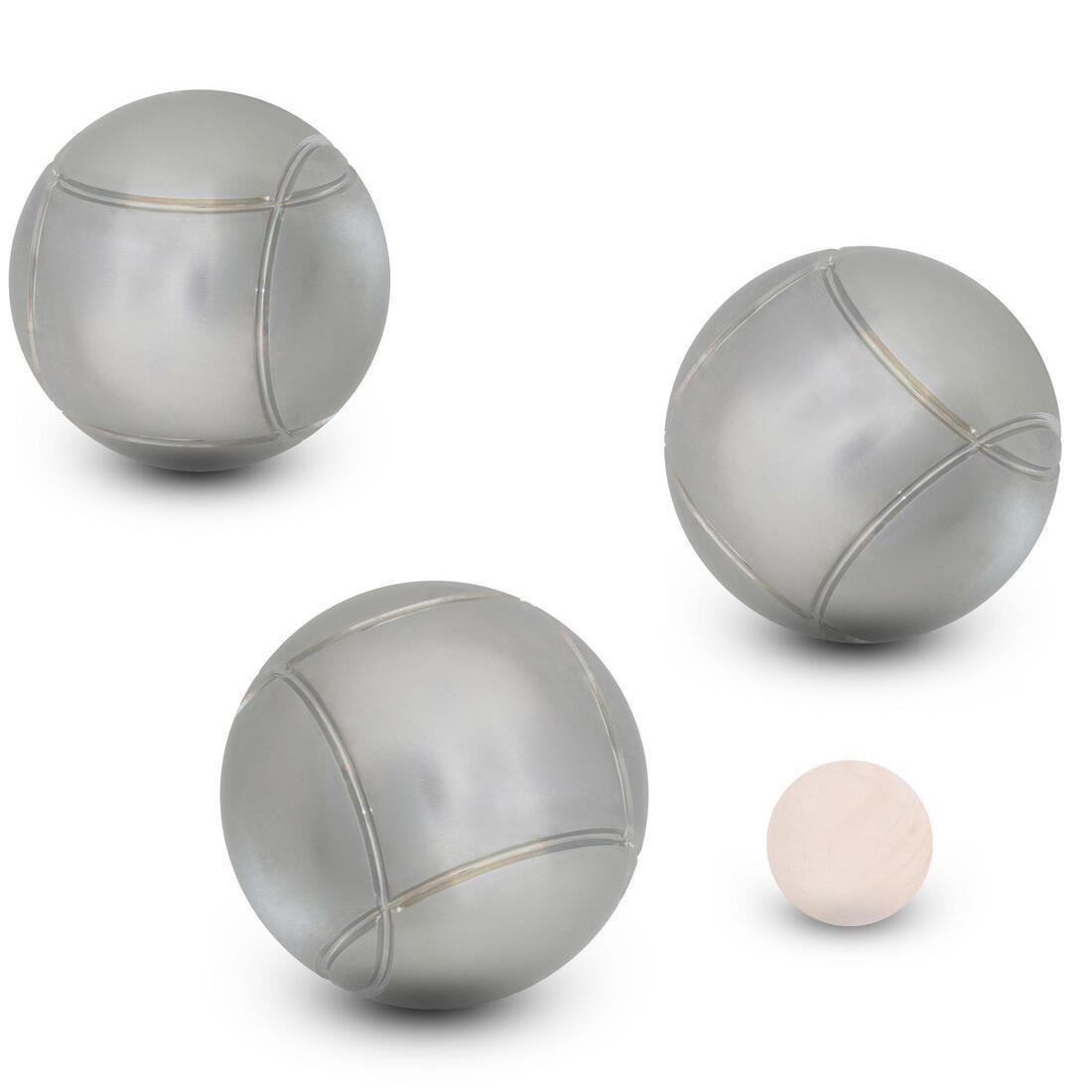 GEOLOGIC - Smooth Recreational Petanque Boules 100 Tri-Pack