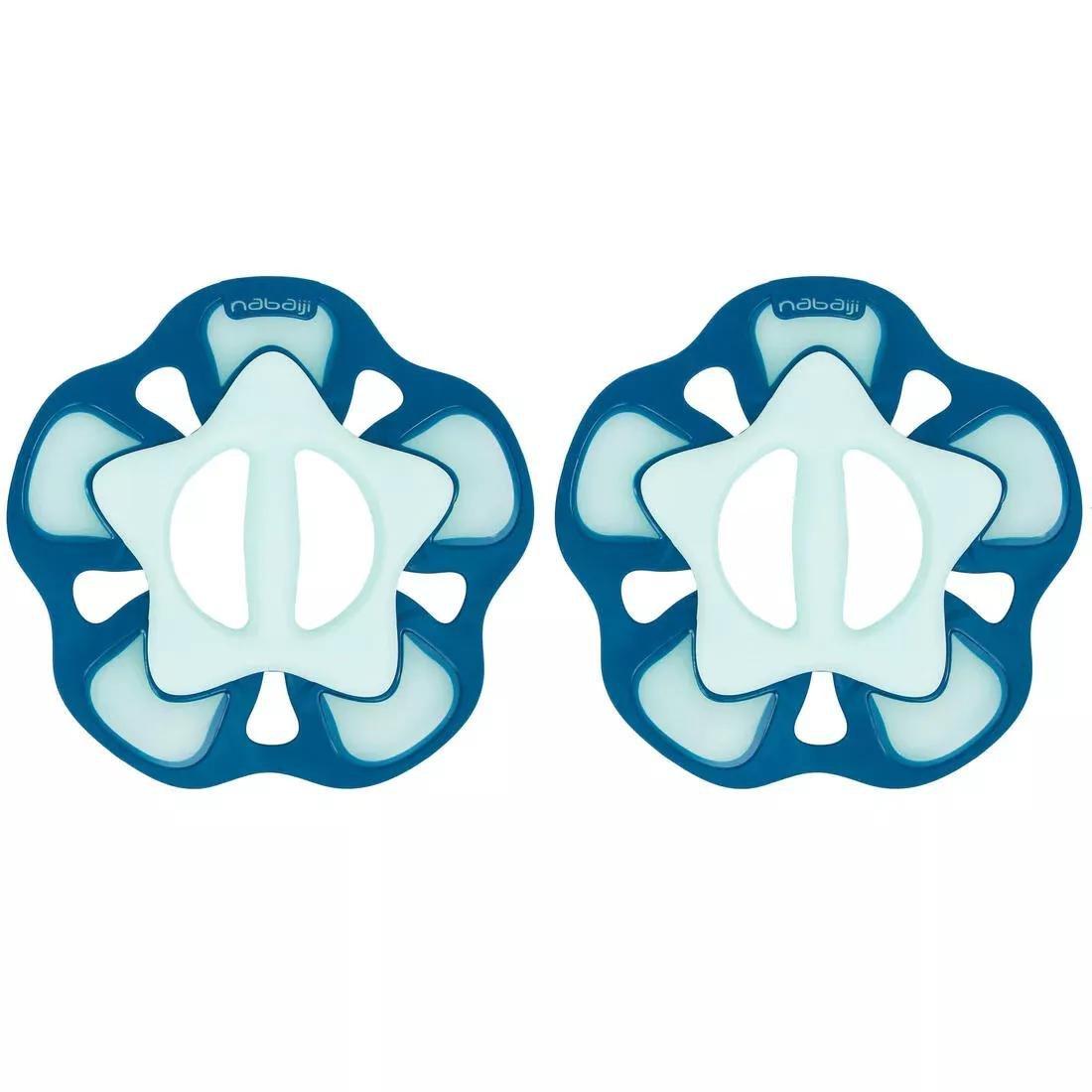 Aquafit Pair Of Pullpush Flower Dumbbells, Blue, No Color, large image number 3